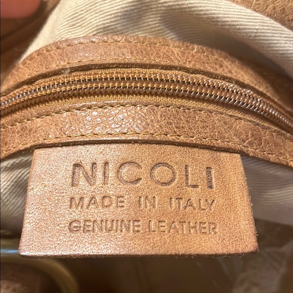 Brown Hobo Bag Soft Distressed Italian Leather - Picture 3 of 9